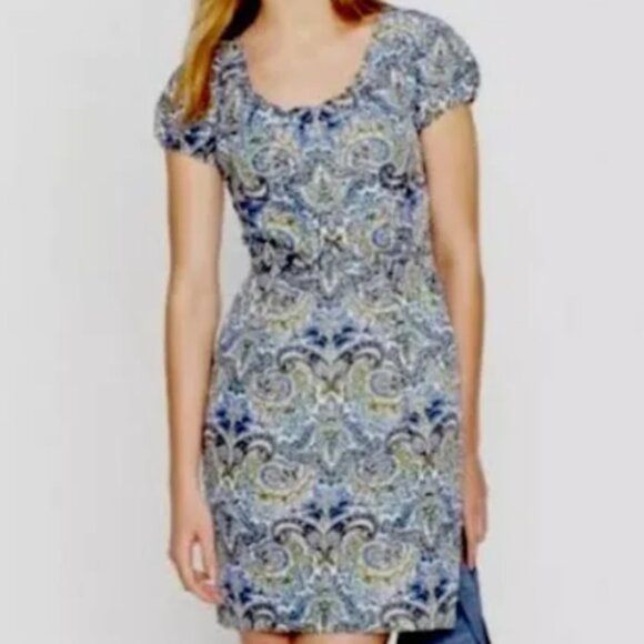 J. Crew Peacock Paisley Delores Dress Silk Blend SIZE 6 - Picture 4 of 7